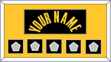 Los Angeles Name & 5 Finals Patches - Black Mamba (2017-2018, 2020) - Single Mat 2