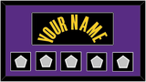Los Angeles Name & 5 Trophy Patches - Black Mamba (2017-2018, 2020) - Single Mat 3