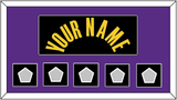 Los Angeles Name & 5 Trophy Patches - Black Mamba (2017-2018, 2020) - Single Mat 3