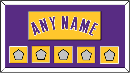 Los Angeles Name & 5 Trophy Patches - Home Yellow (1999-2018) - Essential Tier 2