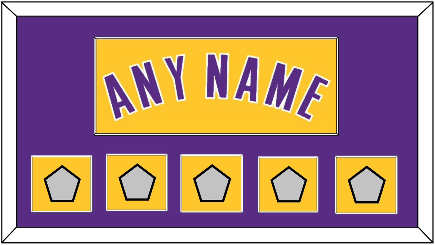 Los Angeles Name & 5 Finals Patches - Home Yellow (1999-2018) - Essential Tier 2