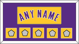 Los Angeles Name & 5 Trophy Patches - Home Yellow (1999-2018) - Single Mat 2