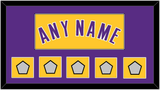 Los Angeles Name & 5 Trophy Patches - Home Yellow (1999-2018) - Single Mat 2