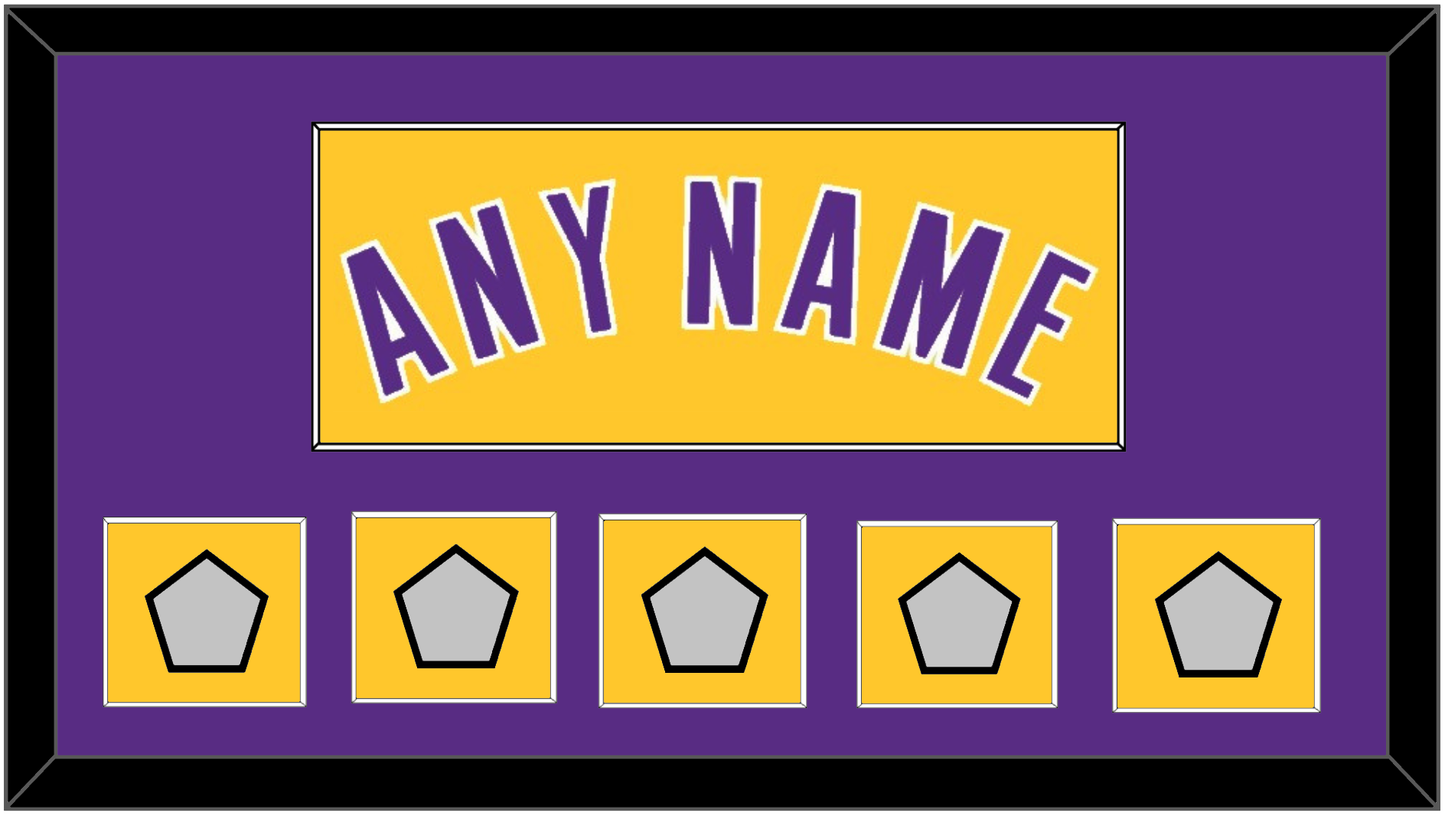 Los Angeles Name & 5 Finals Patches - Home Yellow (1999-2018) - Essential Tier 2