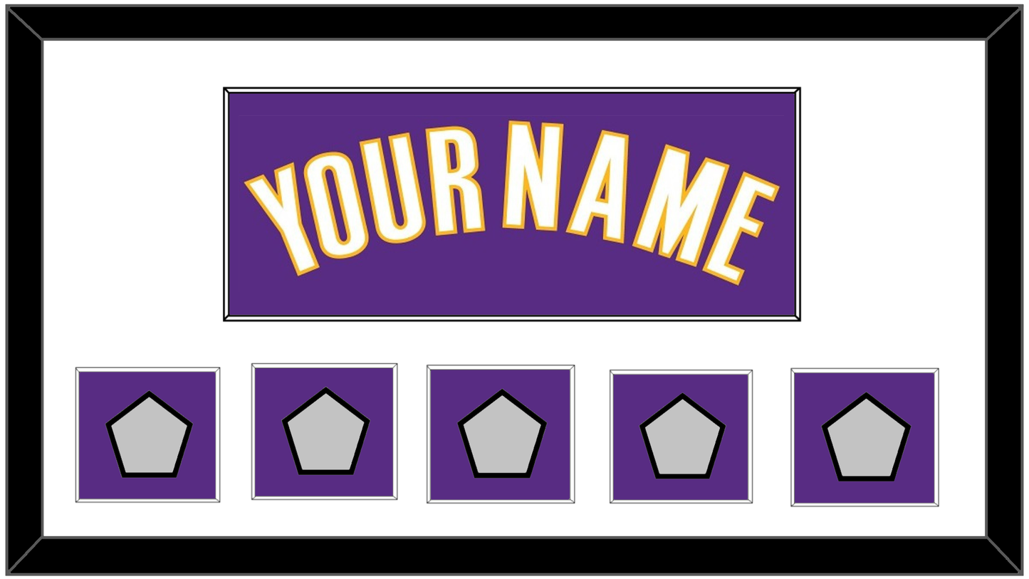 Los Angeles Name & 5 Trophy Patches - Road Purple (1999-2004) - Essential Tier 1
