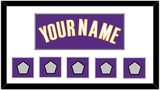 Los Angeles Name & 5 Trophy Patches - Road Purple (1999-2004) - Single Mat 1
