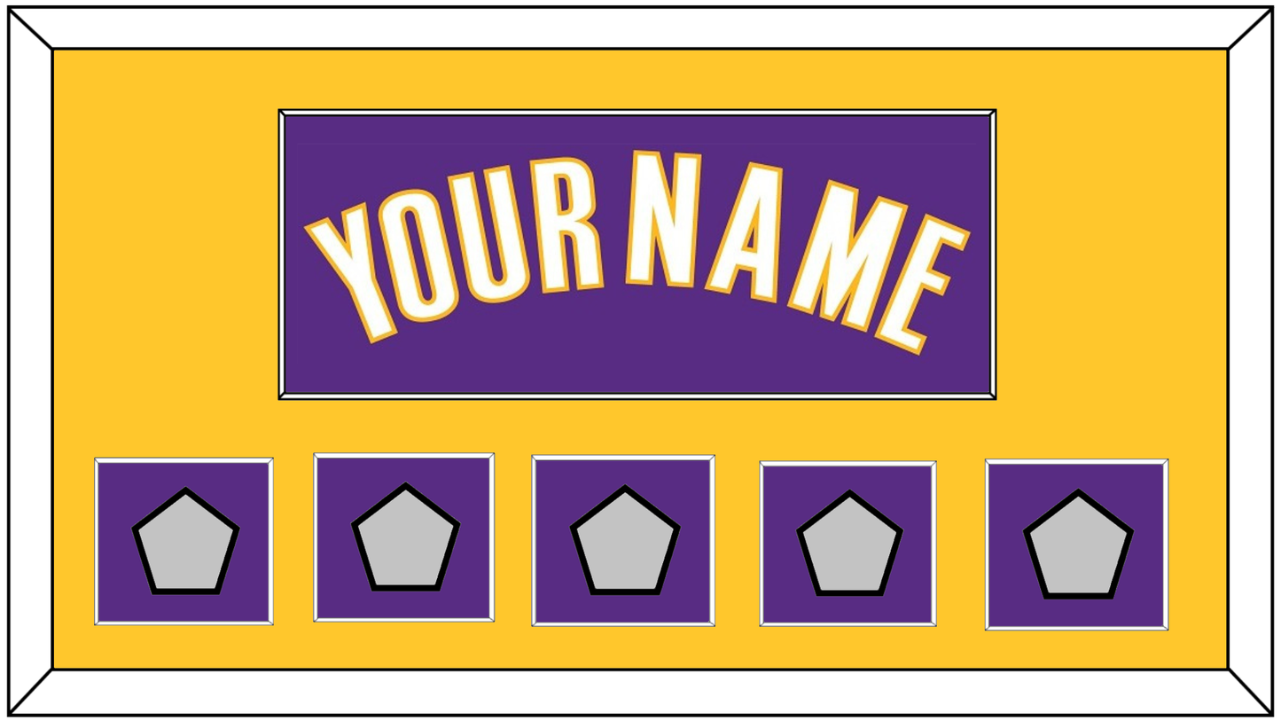 Los Angeles Name & 5 Finals Patches - Road Purple (1999-2004) - Essential Tier 2