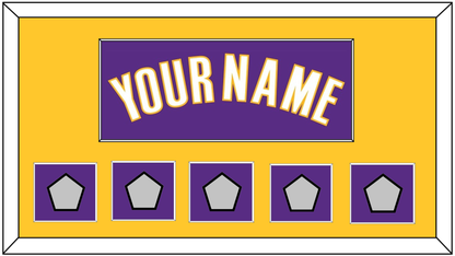 Los Angeles Name & 5 Finals Patches - Road Purple (1999-2004) - Essential Tier 2