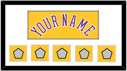 Los Angeles Name & 5 Trophy Patches - Home Yellow (1978-1997) - Essential Tier 1