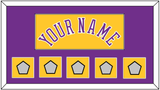 Los Angeles Name & 5 Trophy Patches - Home Yellow (1978-1997) - Single Mat 2