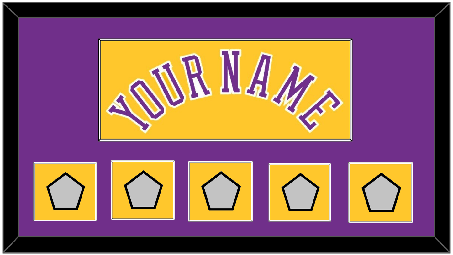 Los Angeles Name & 5 Trophy Patches - Home Yellow (1978-1997) - Essential Tier 2