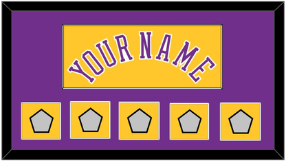 Los Angeles Name & 5 Trophy Patches - Home Yellow (1978-1997) - Essential Tier 2