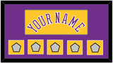 Los Angeles Name & 5 Trophy Patches - Home Yellow (1978-1997) - Single Mat 2