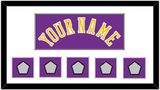 Los Angeles Name & 5 Trophy Patches - Road Purple (1978-1997) - Single Mat 1