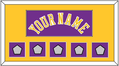 Los Angeles Name & 5 Trophy Patches - Road Purple (1978-1997) - Essential Tier 2