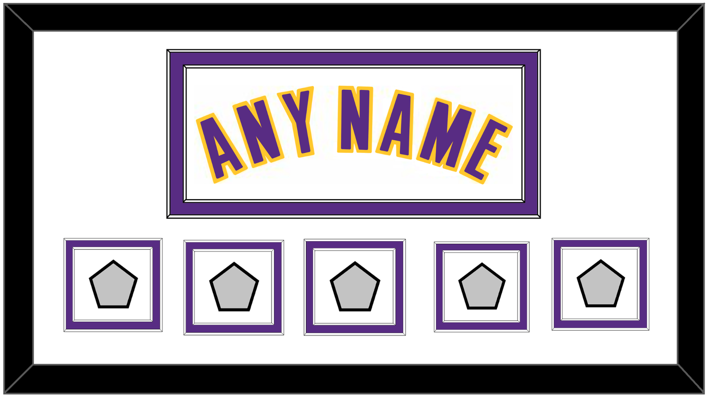 Los Angeles Name & 5 Finals Patches - Alternate White (2002-2018) - Signature Tier 1