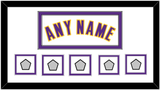 Los Angeles Name & 5 Finals Patches - Alternate White (2002-2018) - Double Mat 1