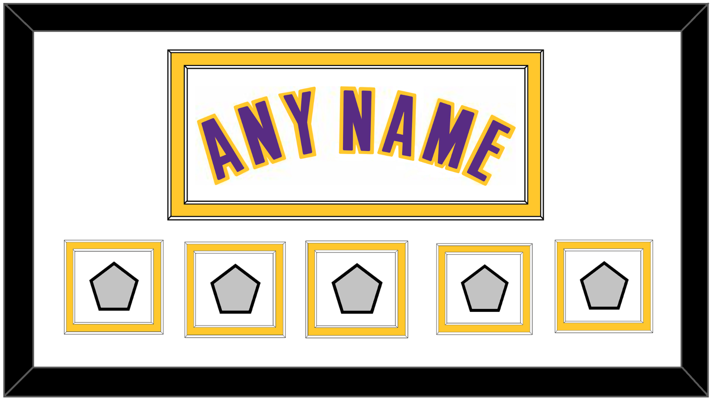 Los Angeles Name & 5 Trophy Patches - Alternate White (2002-2018) - Signature Tier 2