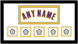 Los Angeles Name & 5 Trophy Patches - Alternate White (2002-2018) - Double Mat 2