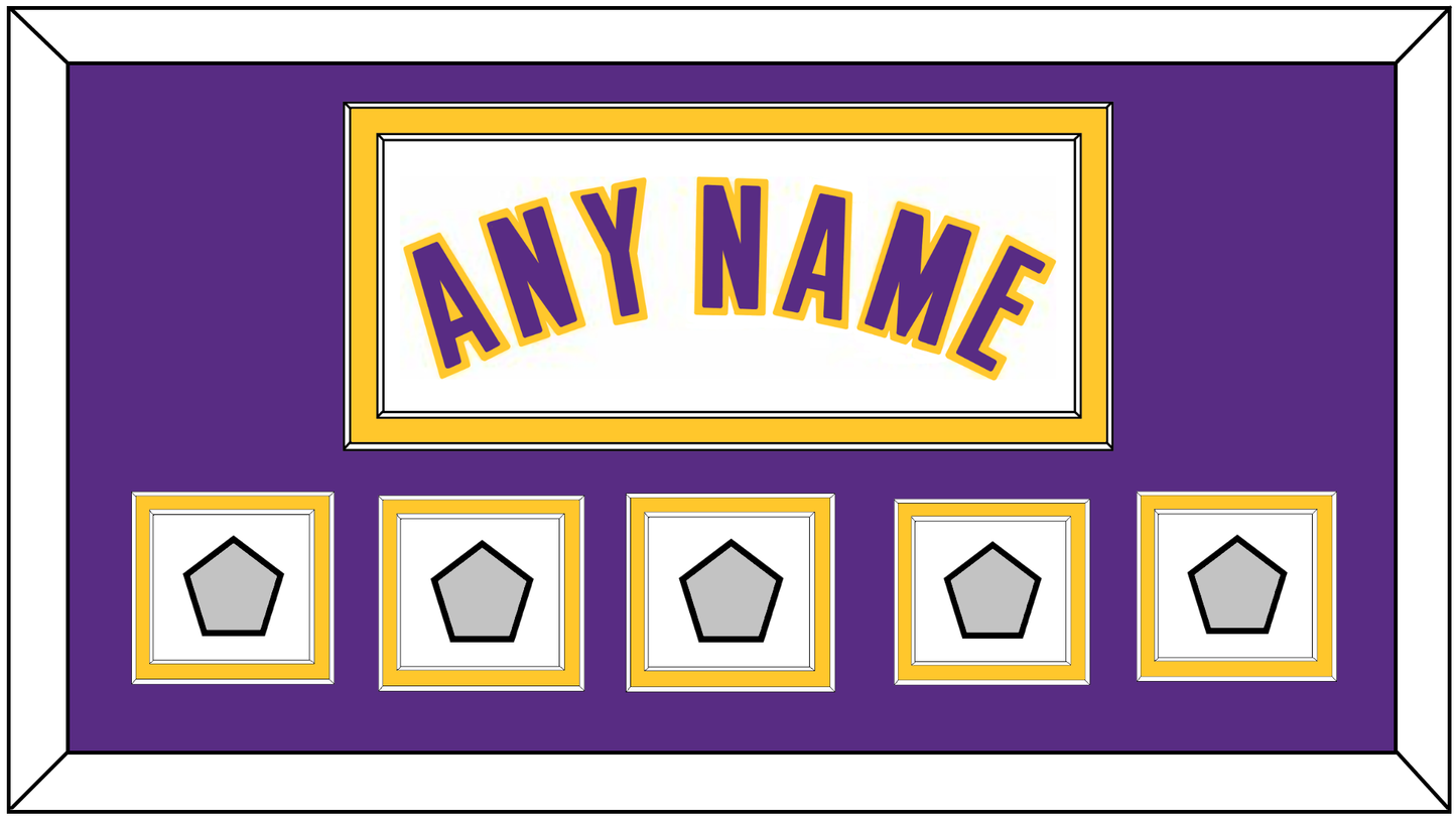Los Angeles Name & 5 Finals Patches - Alternate White (2002-2018) - Signature Tier 3