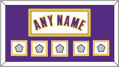 Los Angeles Name & 5 Finals Patches - Alternate White (2002-2018) - Signature Tier 3
