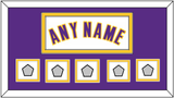 Los Angeles Name & 5 Finals Patches - Alternate White (2002-2018) - Double Mat 3