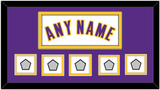 Los Angeles Name & 5 Finals Patches - Alternate White (2002-2018) - Double Mat 3