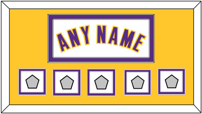 Los Angeles Name & 5 Finals Patches - Alternate White (2002-2018) - Signature Tier 4