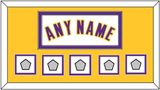 Los Angeles Name & 5 Finals Patches - Alternate White (2002-2018) - Double Mat 4