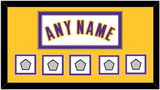 Los Angeles Name & 5 Finals Patches - Alternate White (2002-2018) - Double Mat 4