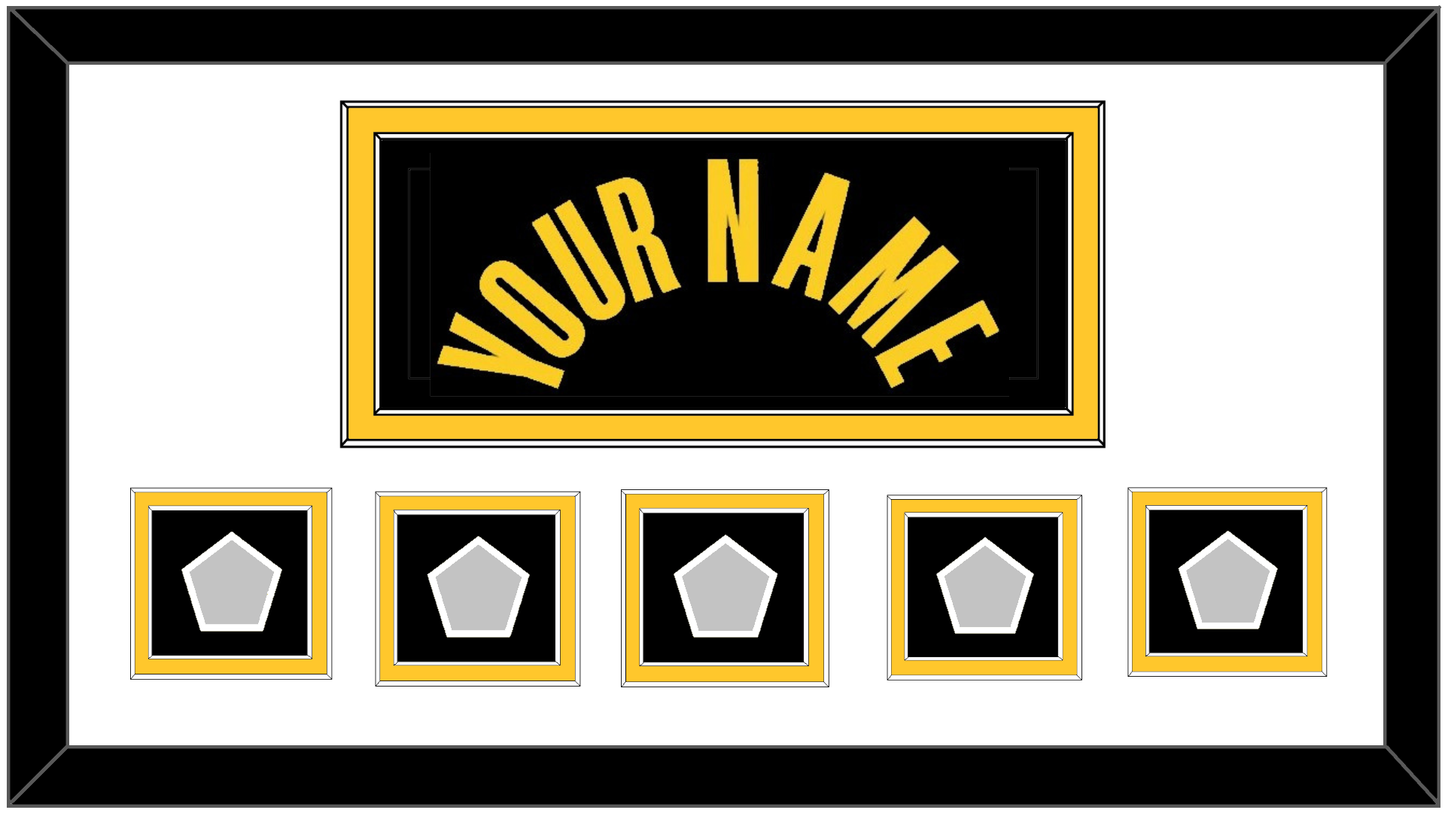 Los Angeles Name & 5 Trophy Patches - Black Mamba (2017-2018, 2020) - Signature Tier 1