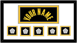 Los Angeles Name & 5 Trophy Patches - Black Mamba (2017-2018, 2020) - Double Mat 1
