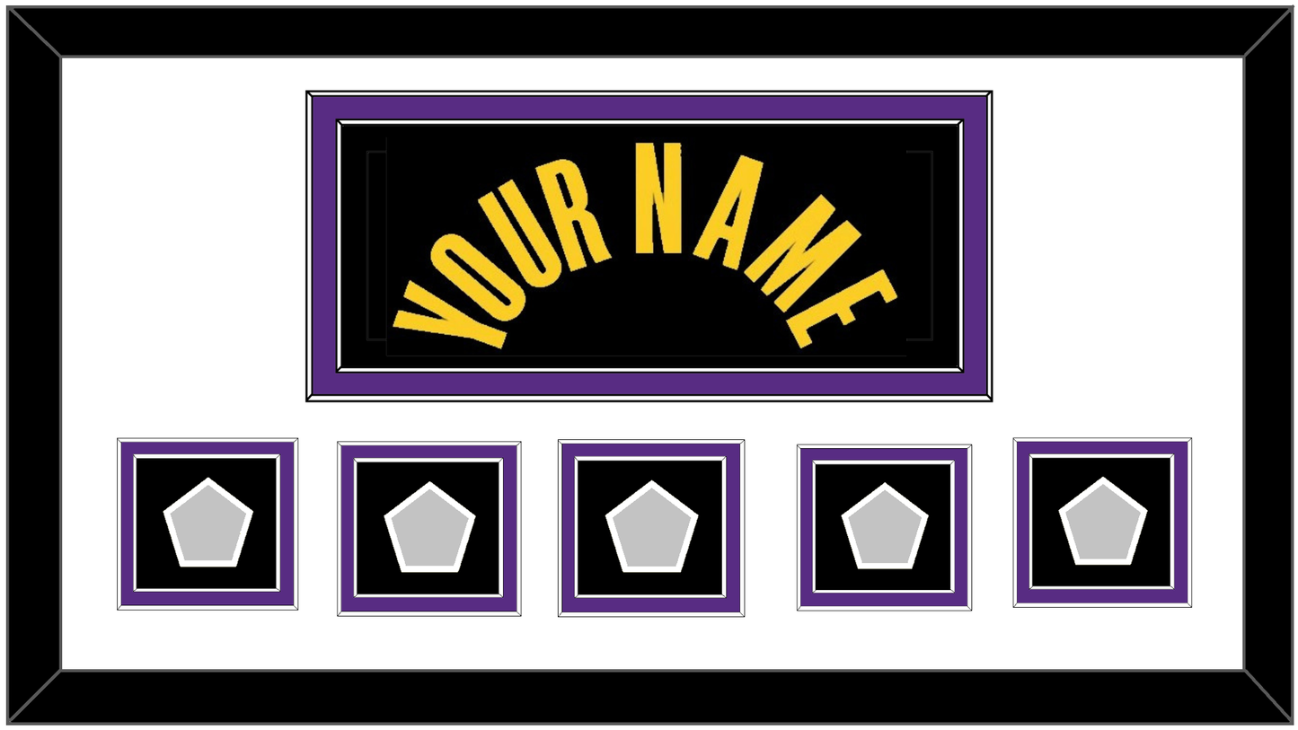 Los Angeles Name & 5 Trophy Patches - Black Mamba (2017-2018, 2020) - Signature Tier 2