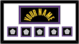 Los Angeles Name & 5 Finals Patches - Black Mamba (2017-2018, 2020) - Double Mat 2