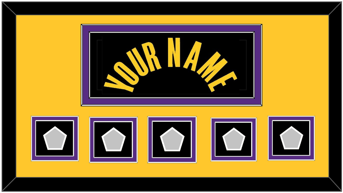 Los Angeles Name & 5 Finals Patches - Black Mamba (2017-2018, 2020) - Signature Tier 5