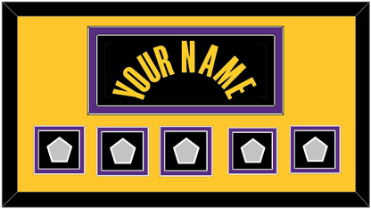 Los Angeles Name & 5 Finals Patches - Black Mamba (2017-2018, 2020) - Signature Tier 5