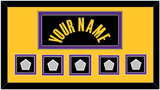 Los Angeles Name & 5 Trophy Patches - Black Mamba (2017-2018, 2020) - Double Mat 5