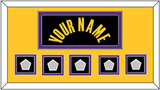 Los Angeles Name & 5 Finals Patches - Black Mamba (2017-2018, 2020) - Double Mat 5