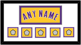 Los Angeles Name & 5 Trophy Patches - Home Yellow (1999-2018) - Double Mat 1