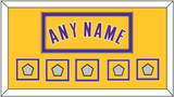 Los Angeles Name & 5 Trophy Patches - Home Yellow (1999-2018) - Double Mat 2