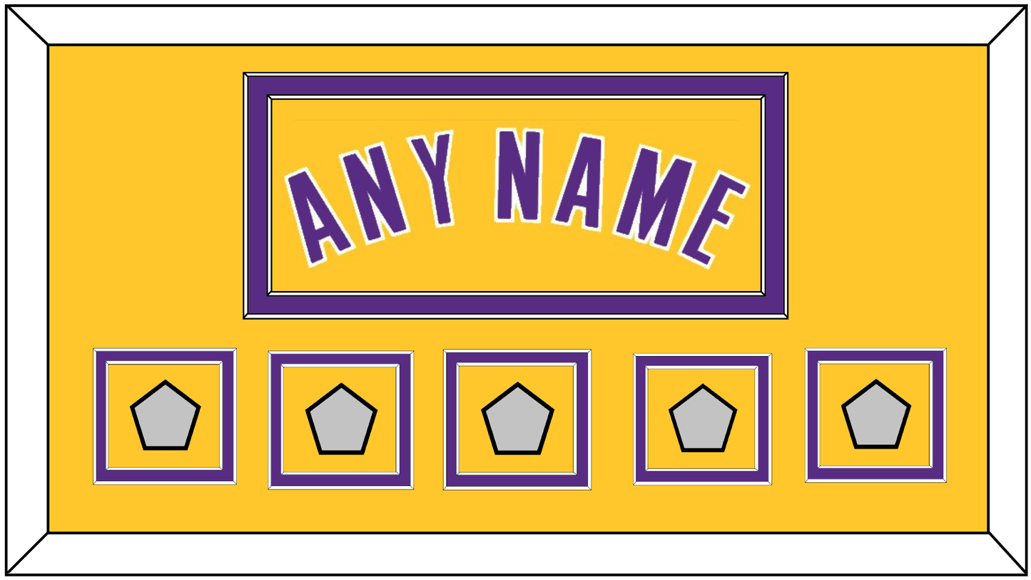 Los Angeles Name & 5 Finals Patches - Home Yellow (1999-2018) - Signature Tier 2