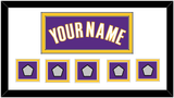 Los Angeles Name & 5 Trophy Patches - Road Purple (1999-2004) - Double Mat 1
