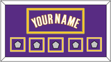 Los Angeles Name & 5 Trophy Patches - Road Purple (1999-2004) - Double Mat 2