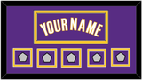 Los Angeles Name & 5 Trophy Patches - Road Purple (1999-2004) - Double Mat 2