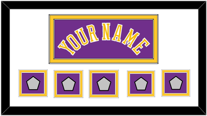 Los Angeles Name & 5 Trophy Patches - Road Purple (1978-1997) - Signature Tier 1