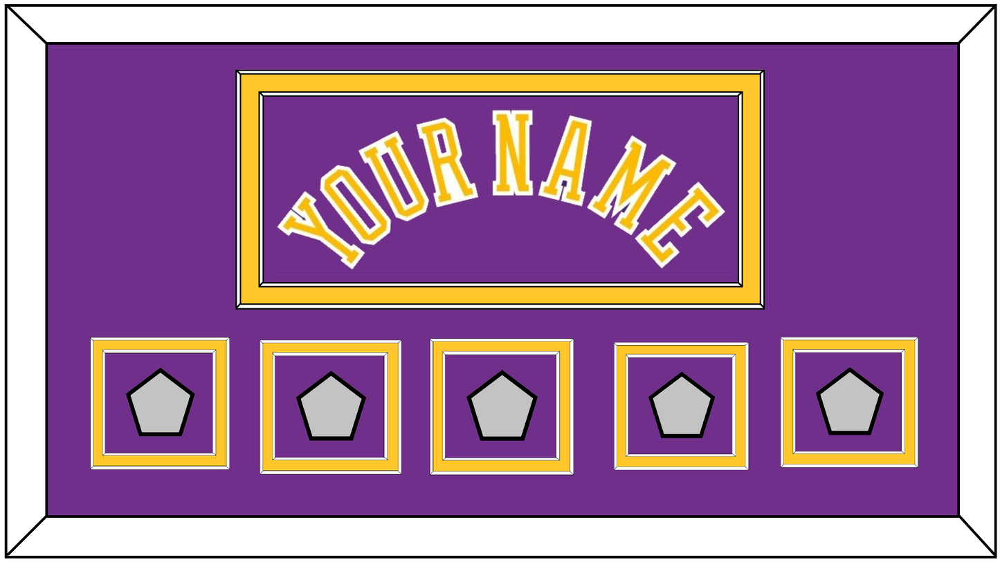 Los Angeles Name & 5 Trophy Patches - Road Purple (1978-1997) - Signature Tier 2