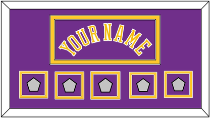 Los Angeles Name & 5 Trophy Patches - Road Purple (1978-1997) - Signature Tier 2