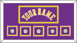 Los Angeles Name & 5 Trophy Patches - Road Purple (1978-1997) - Double Mat 2