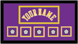 Los Angeles Name & 5 Trophy Patches - Road Purple (1978-1997) - Double Mat 2