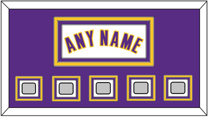Los Angeles Name & 5 Finals Patches - Alternate White (2002-2018) - Premier Tier 2